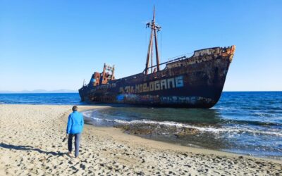 Frei stehen in der Schiffswrack-Bucht