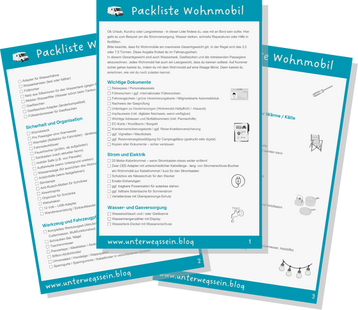 packliste wohnmobil