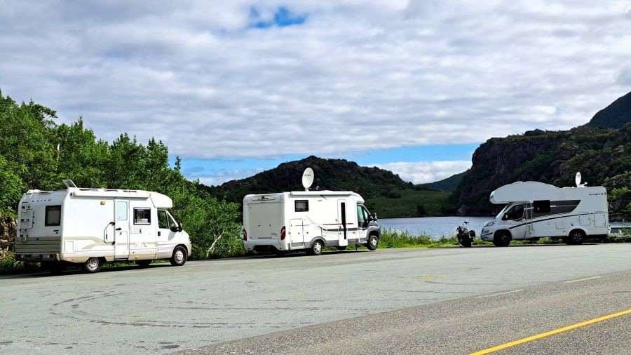 Wohnmobil-Stellplatz am Sløverfjord auf Austvågøya