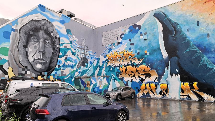 Street-Art-Wandbild in Tromsø