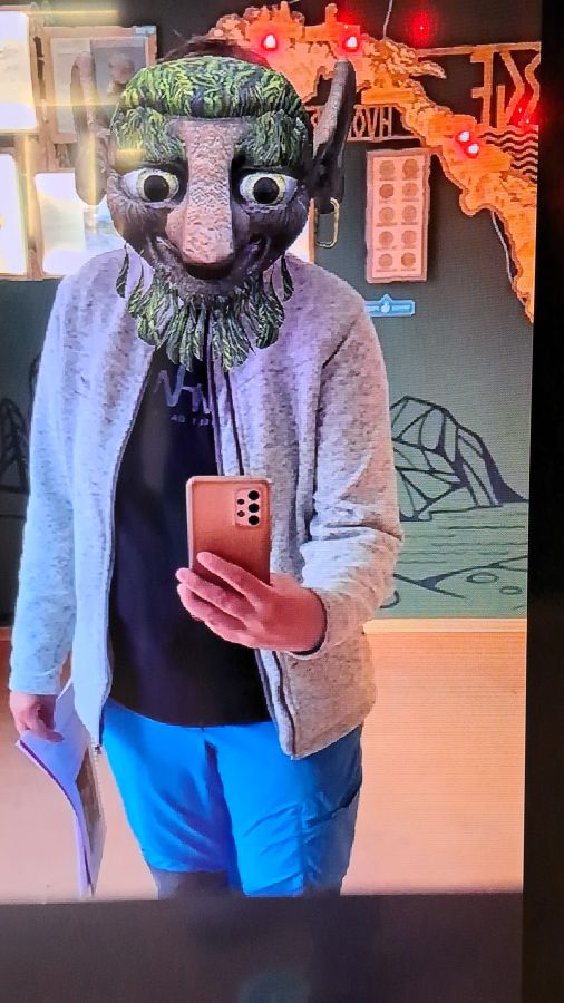 Selfie als Troll im Trollmuseum Tromsø