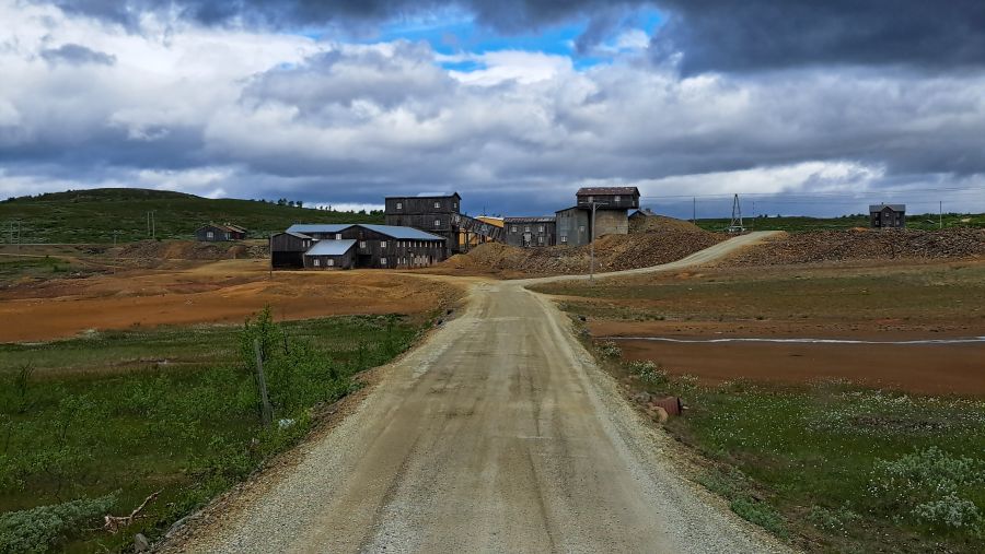 Historisches Bergbaugebiet Storwartz auf der Hochebene bei Røros
