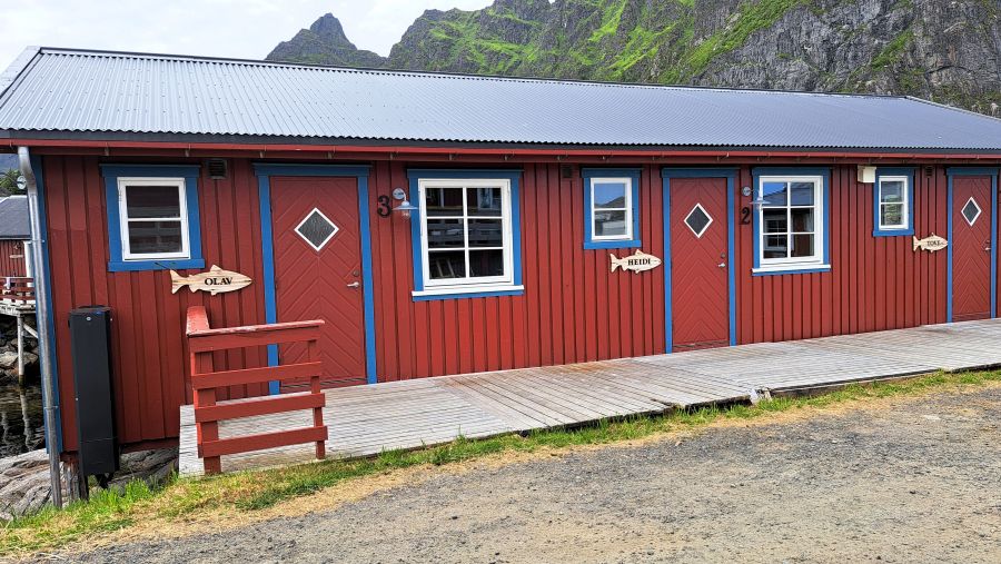 Historische Rorbuer im Fischerdorf Å i Lofoten