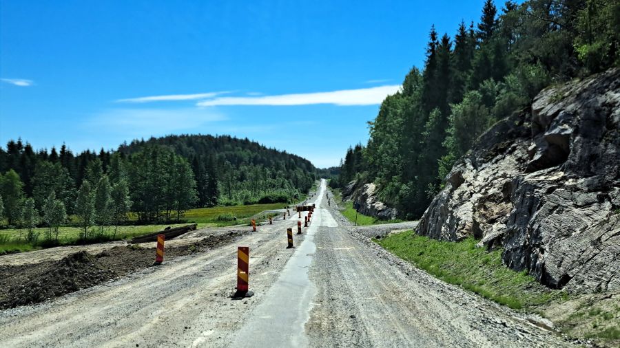 Umleitung auf dem Weg nach Südschweden